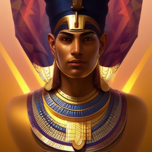 Hyperdetailed Portrait of an Egyptian Pharaoh