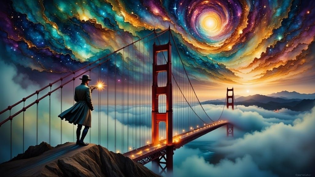 Mystical Stranger on the Golden Gate Bridge