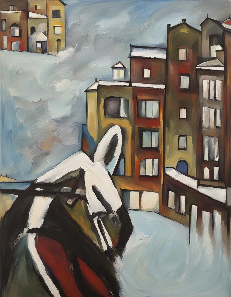 Kandinsky Style Abstract Oil Painting