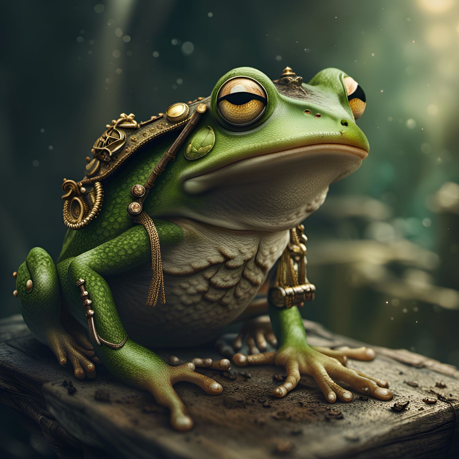 Pirate Frog in Epic Digital Painting Style