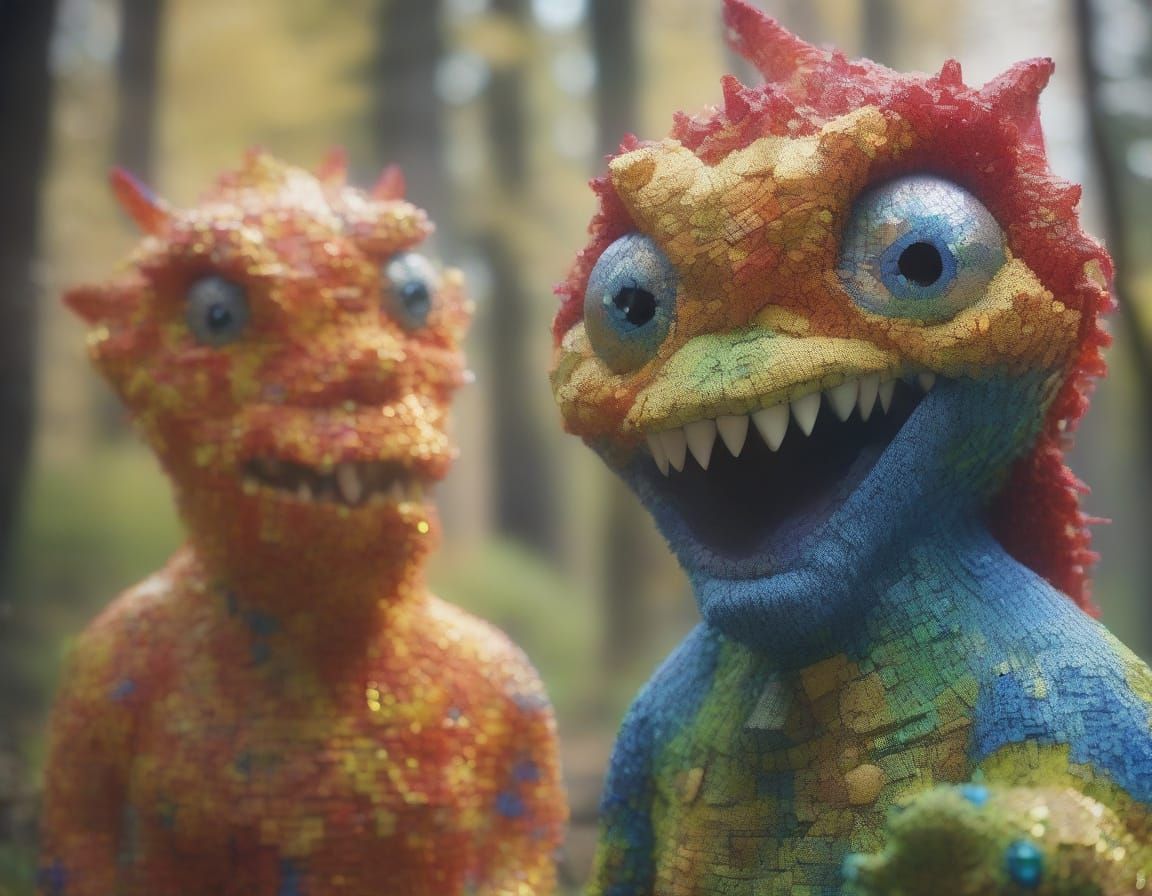 Fantasy Monster Portrait in Hyperrealistic Cinematic Lightin...