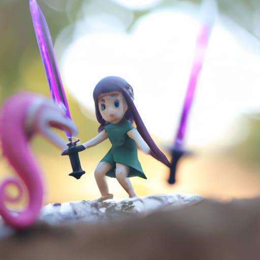 Anime Girl vs. Tentacle Monster with Swords