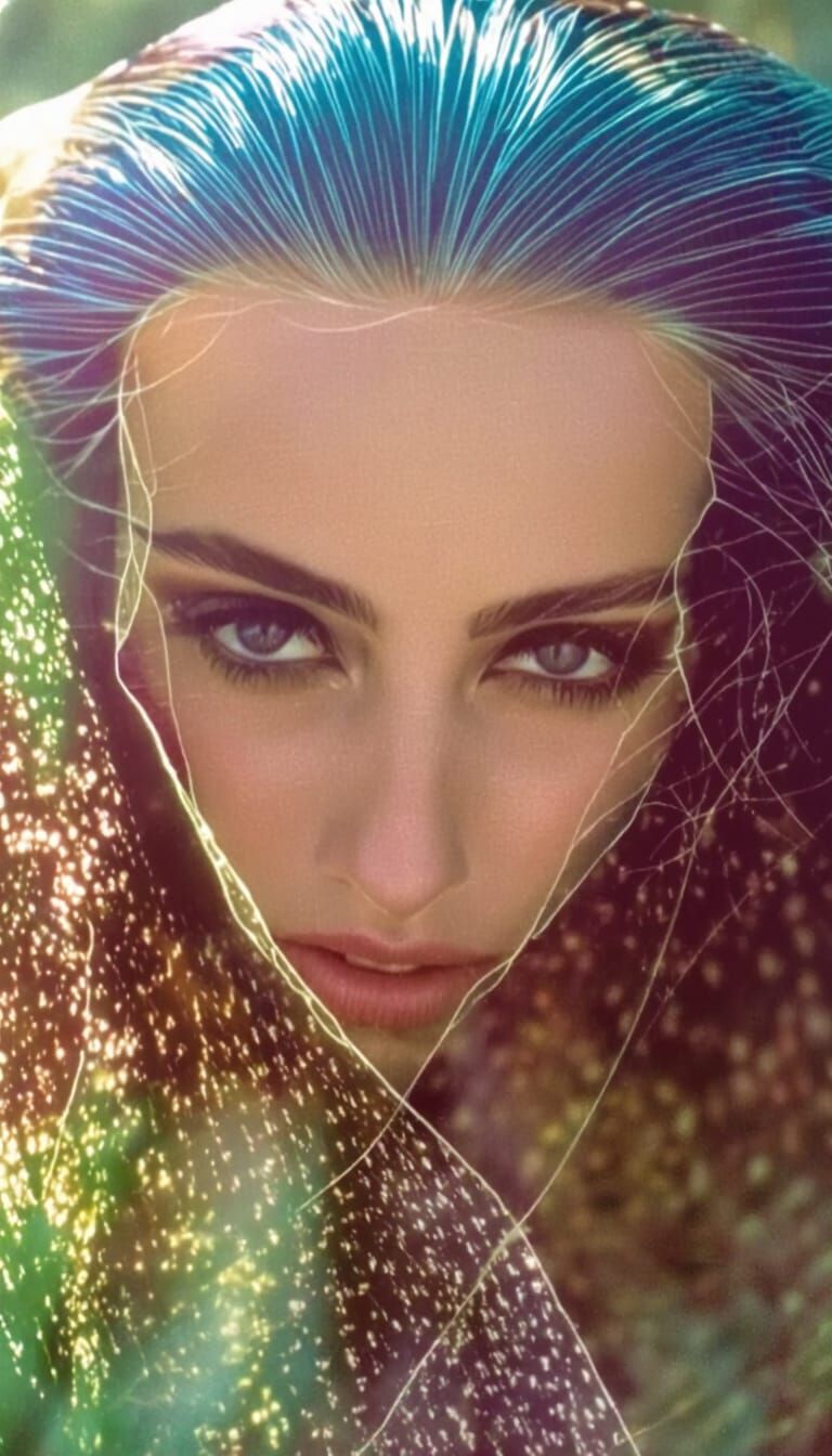 Italian Woman in Tuscan Field, Film Photography