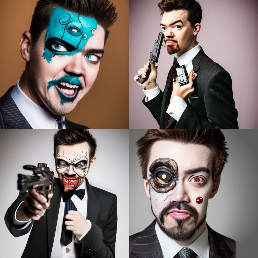 Two-Face Inspired Portrait in Studio Lighting