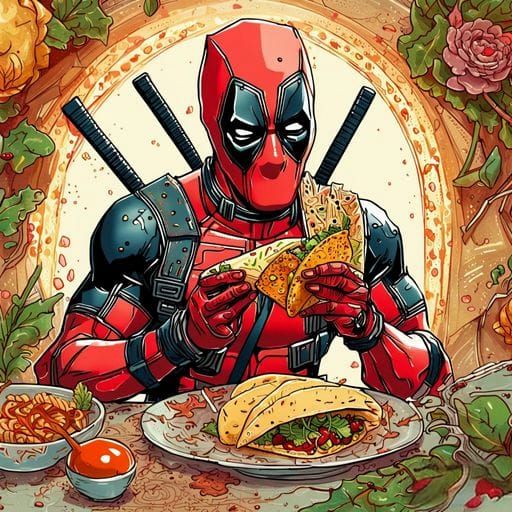 Deadpool Enjoys Tacos