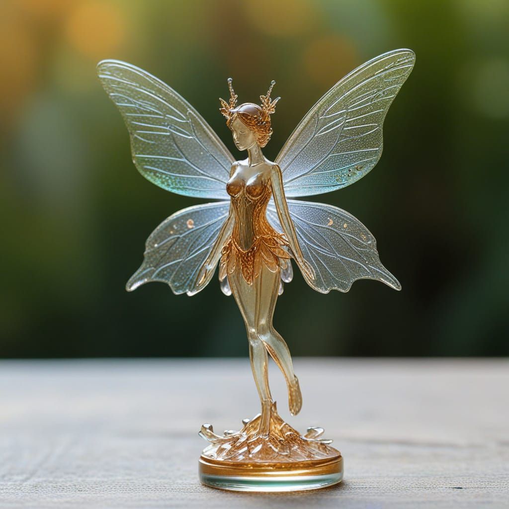 Glass Fairy Shimmers in Surreal Macro Photograph