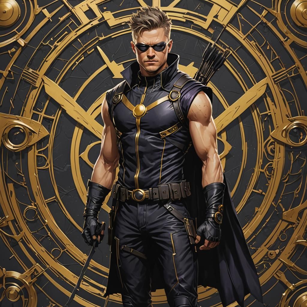 Dark Academia Black and Gold Illustration