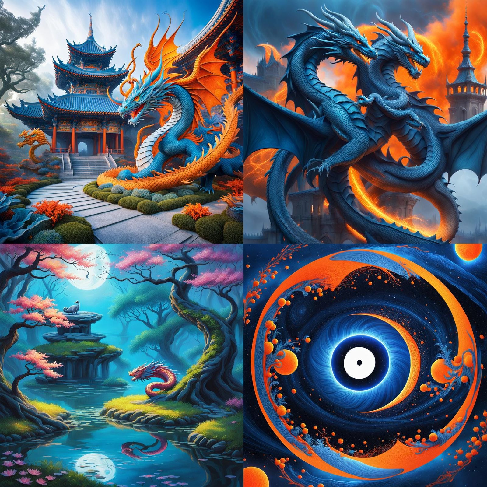 Detailed Yin and Yang Matte Painting in 8k