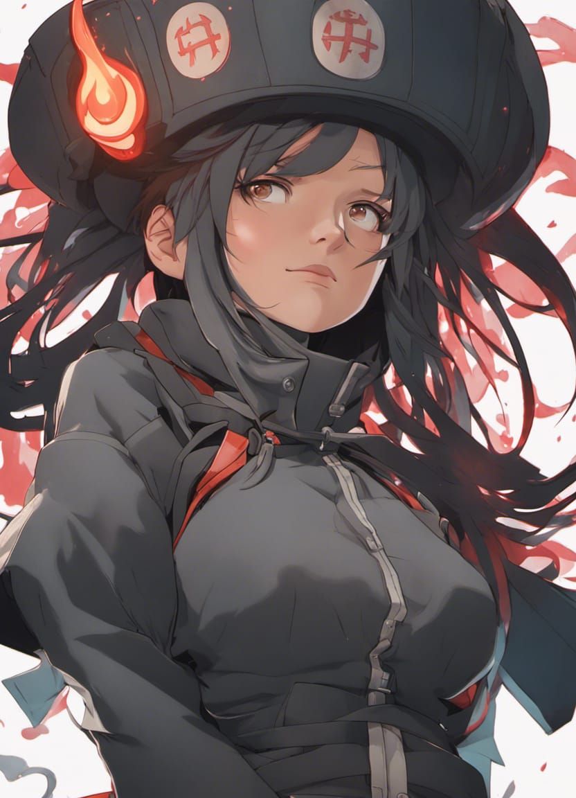 Hibana Portrait in Art Nouveau Style