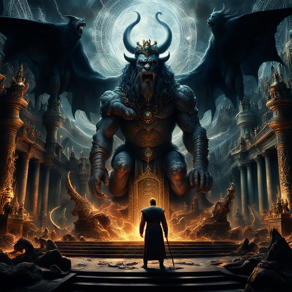 King Solomon Summons a Demon: Digital Matte Painting