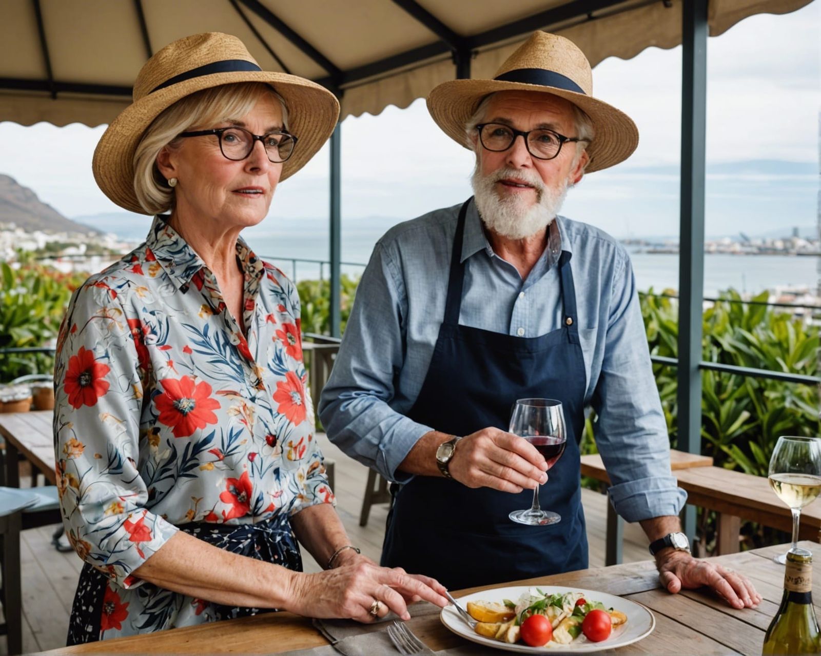 Cape Town Couple at Braai with Table Bay View