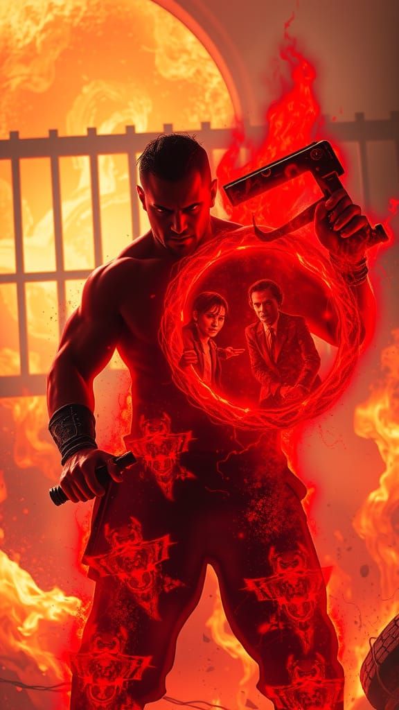 Muscular Figure Unleashes Fury in Post-Apocalyptic Prison