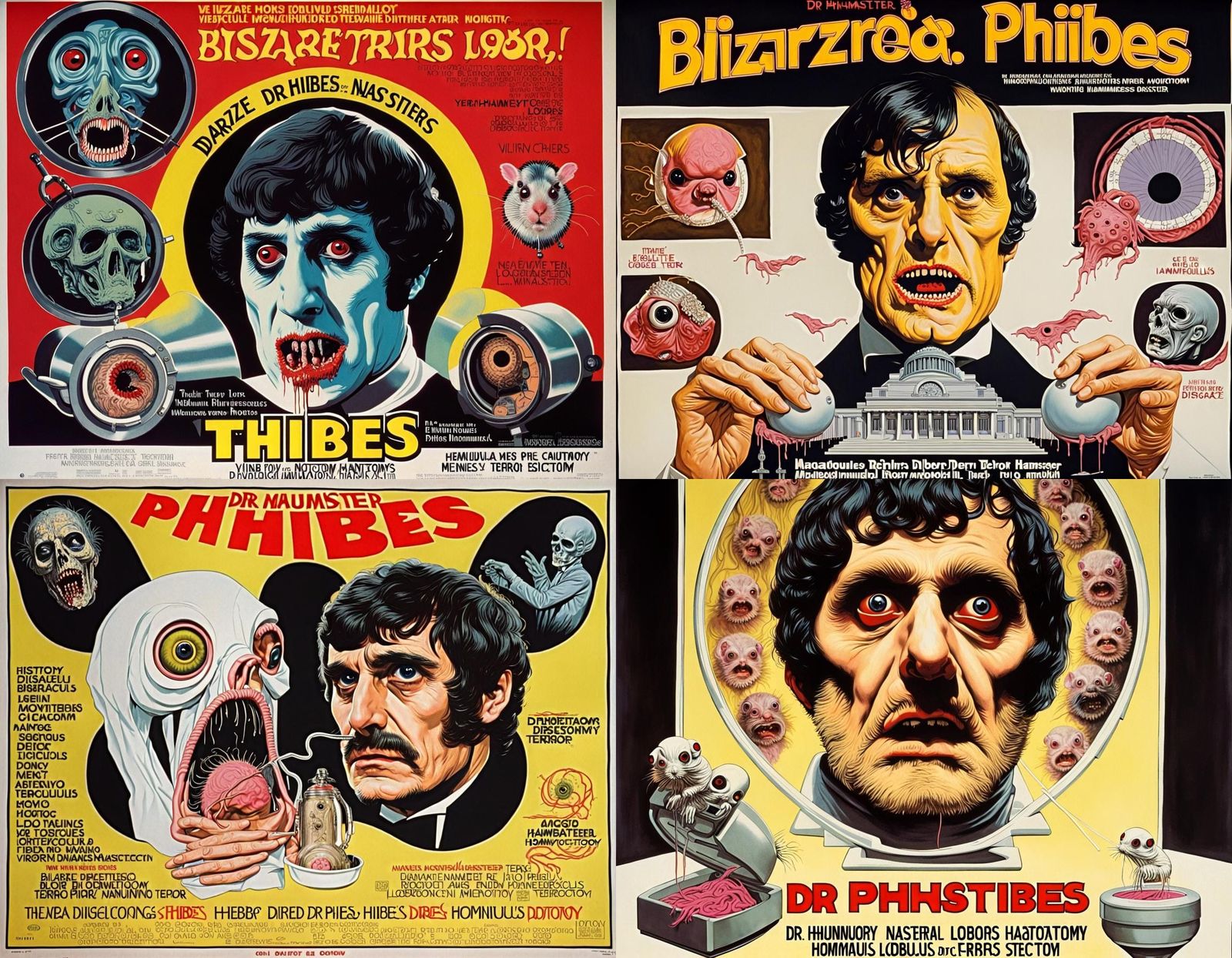Bizarre Hamster Movie Poster: Surreal 1970s Horror
