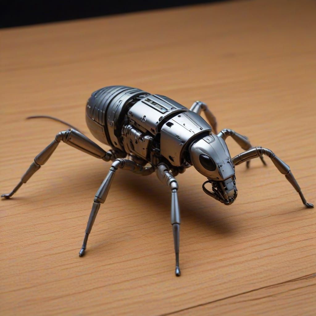Titanium Robotic Carpenter Ants: Futuristic Insect Design
