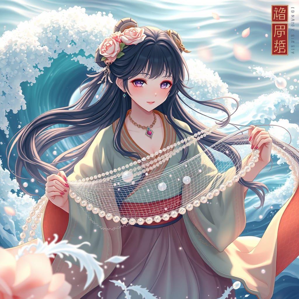 Renyu Weaving Pearl Fabric: 3D Anime Art