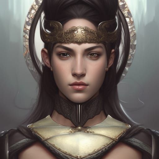 Royal Guard Portrait in Art Nouveau Style