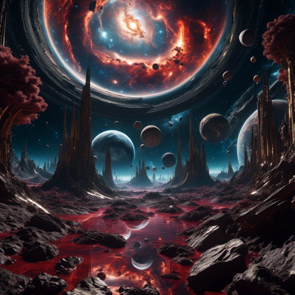 Hyperrealistic Space Scene with Intricate Details