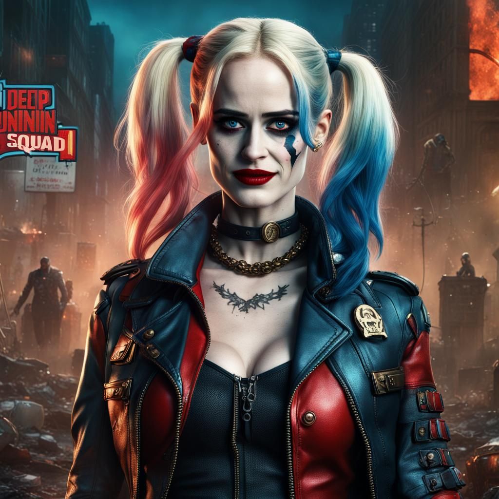 Eva Green as Harley Quinn: Digital Art