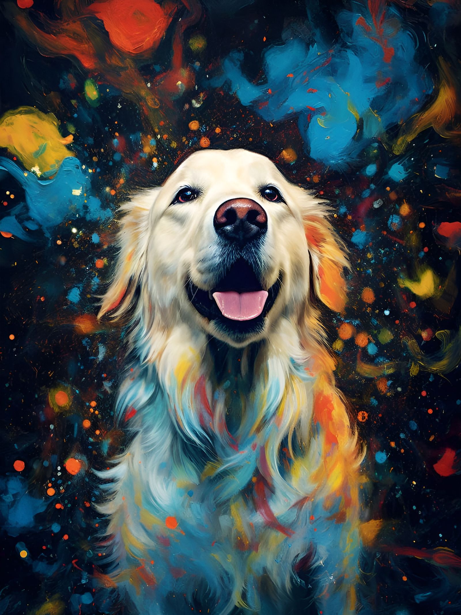 "A Painterly Good Boy" - a MidJourney Creation