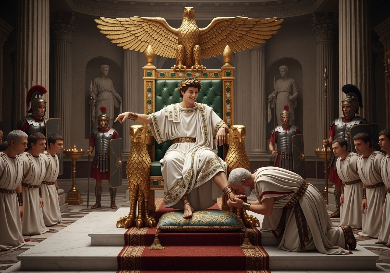 Emperor Nero Enthroned: A Professional Photograph
