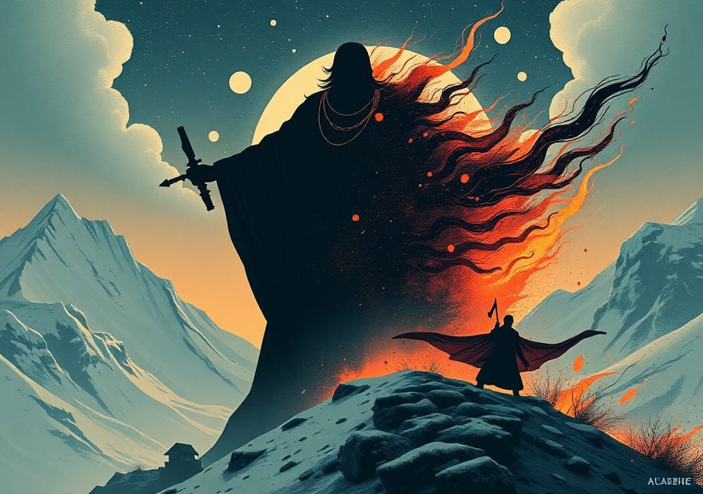 Dramatic Masterpiece with Dynamic Composition