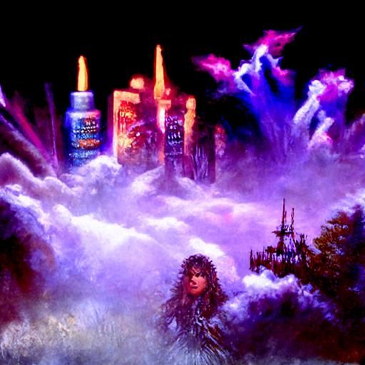 Ethereal Fantasy 80s Hair Metal Album Cover