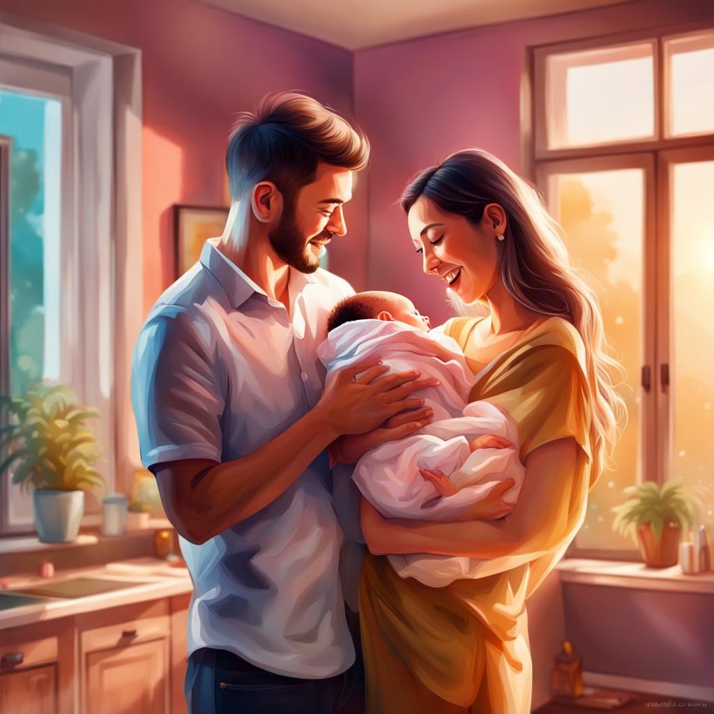 Parents Welcome Newborn Baby Girl Home