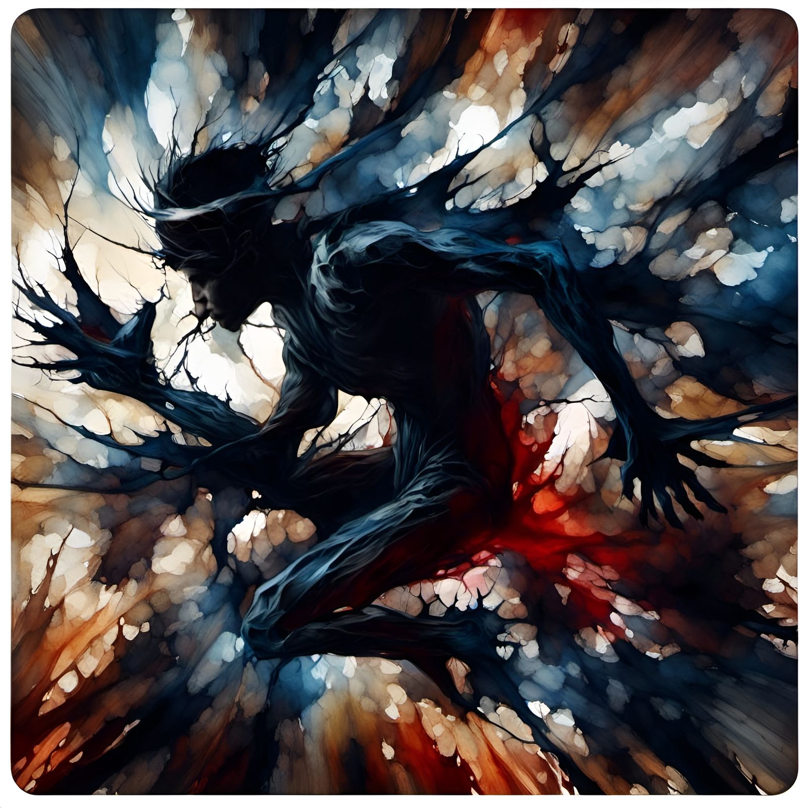 AI Image Generated Using a Dark LORA Model