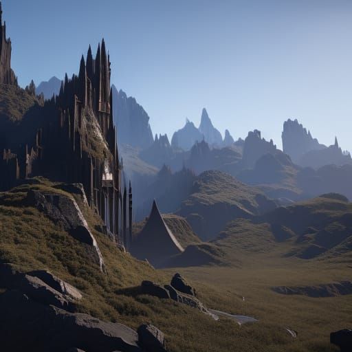 Fantastical Obsidian Credit Concept Art in Deep Color