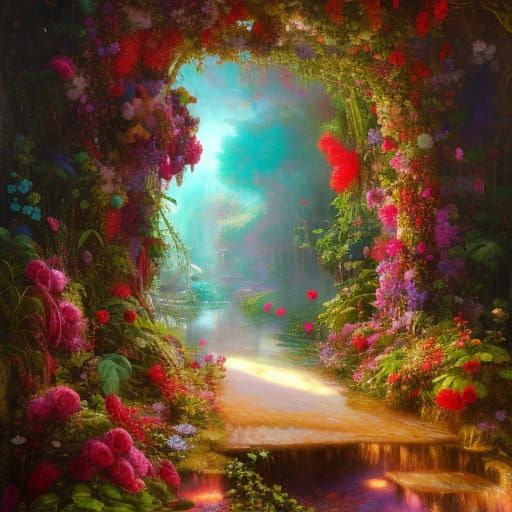 Festive Christmas Floral Still Life as Impasto Painting