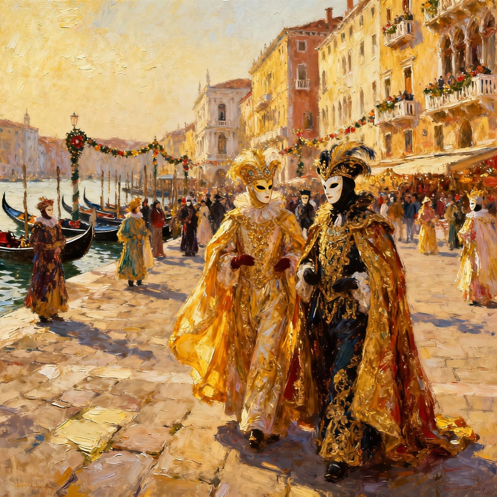Venice Carnival Oil Painting
