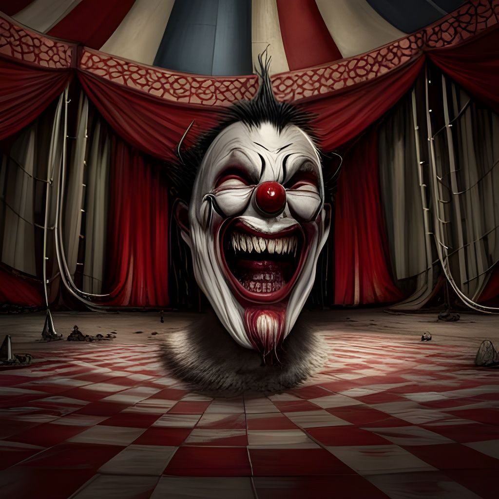 Creepy Abandoned Circus Tent Interior in Digital Painting
