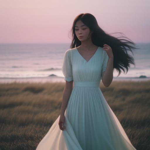 Ethereal Woman in Dreamy, Cinematic Portrait