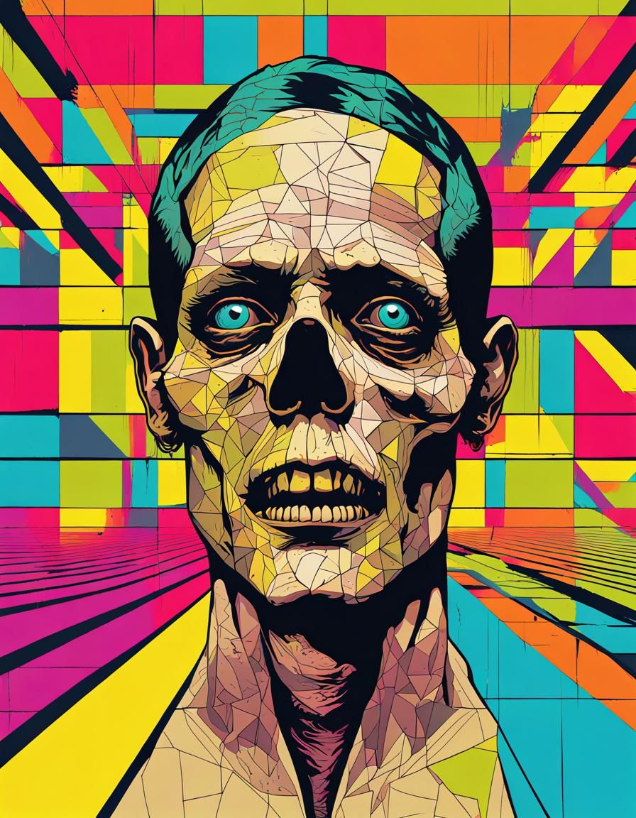 Zombie Rave in Pop Art Style