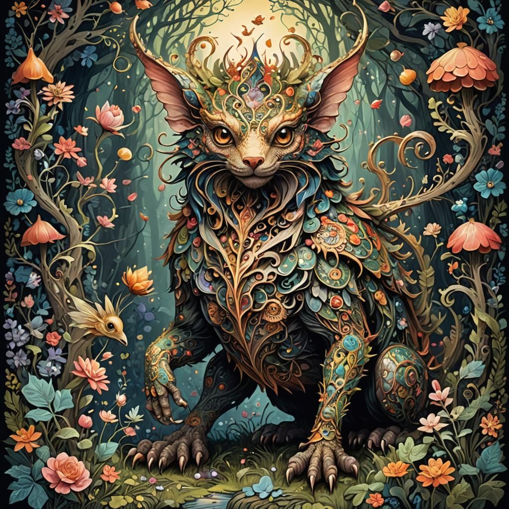 Intricate Fairy Tale Creature Design