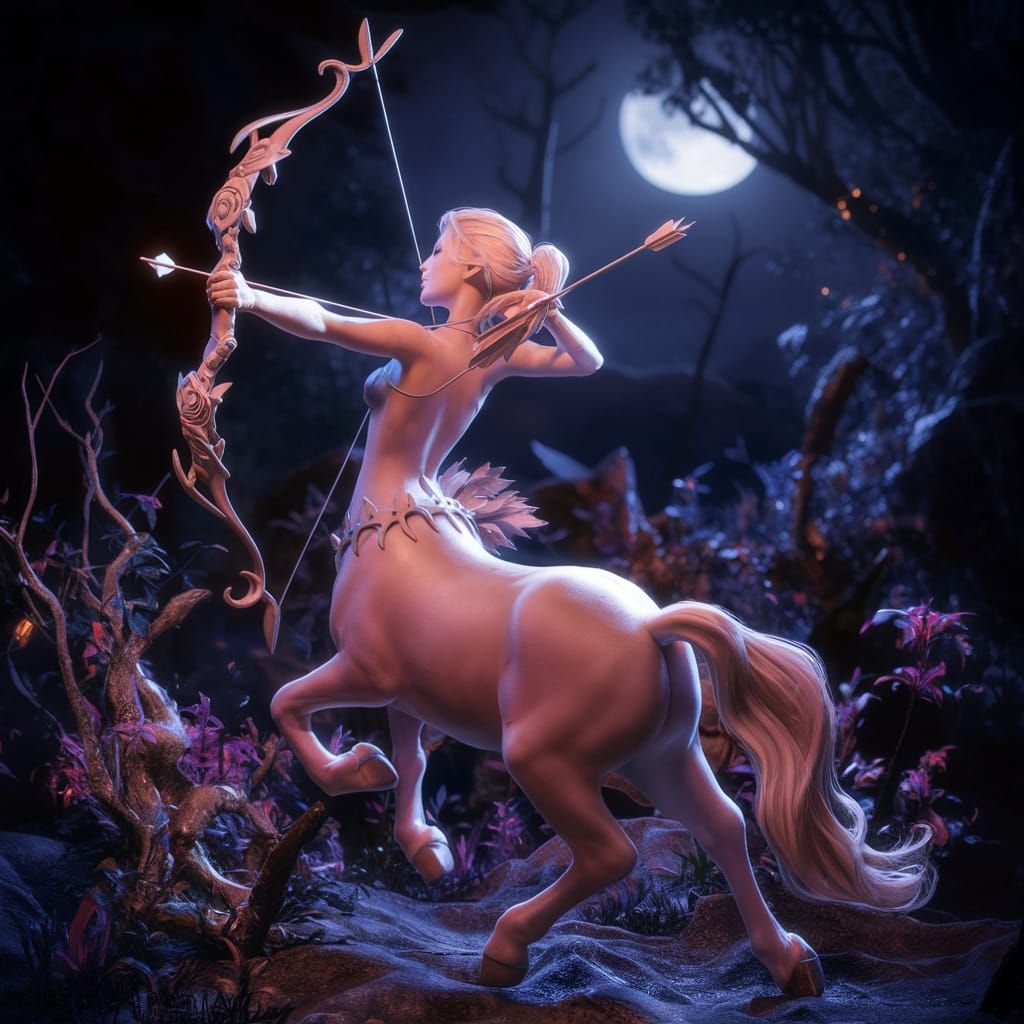 Elegant Centaur Archer in Enchanted Forest