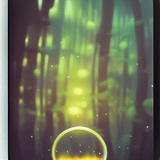 Fireflies in a Jar: Hyperrealistic Digital Illustration