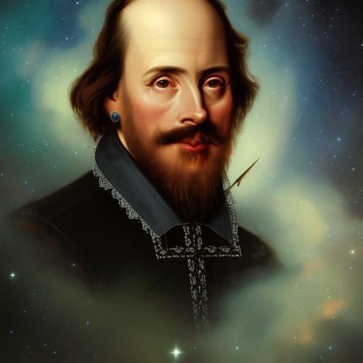 Shakespeare in the Cosmos: Hyperdetailed Portrait