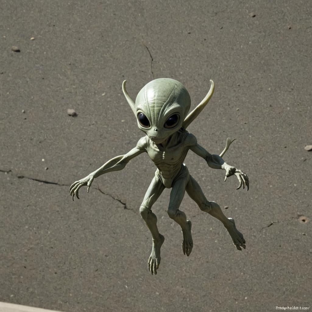 Flying Alien Generated by AI