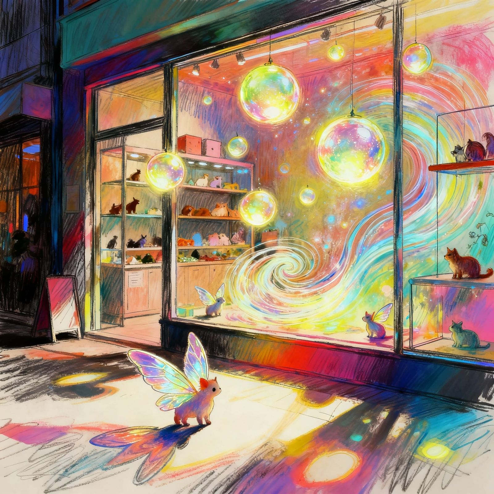 Magical Pet Store Conceptual Sketch