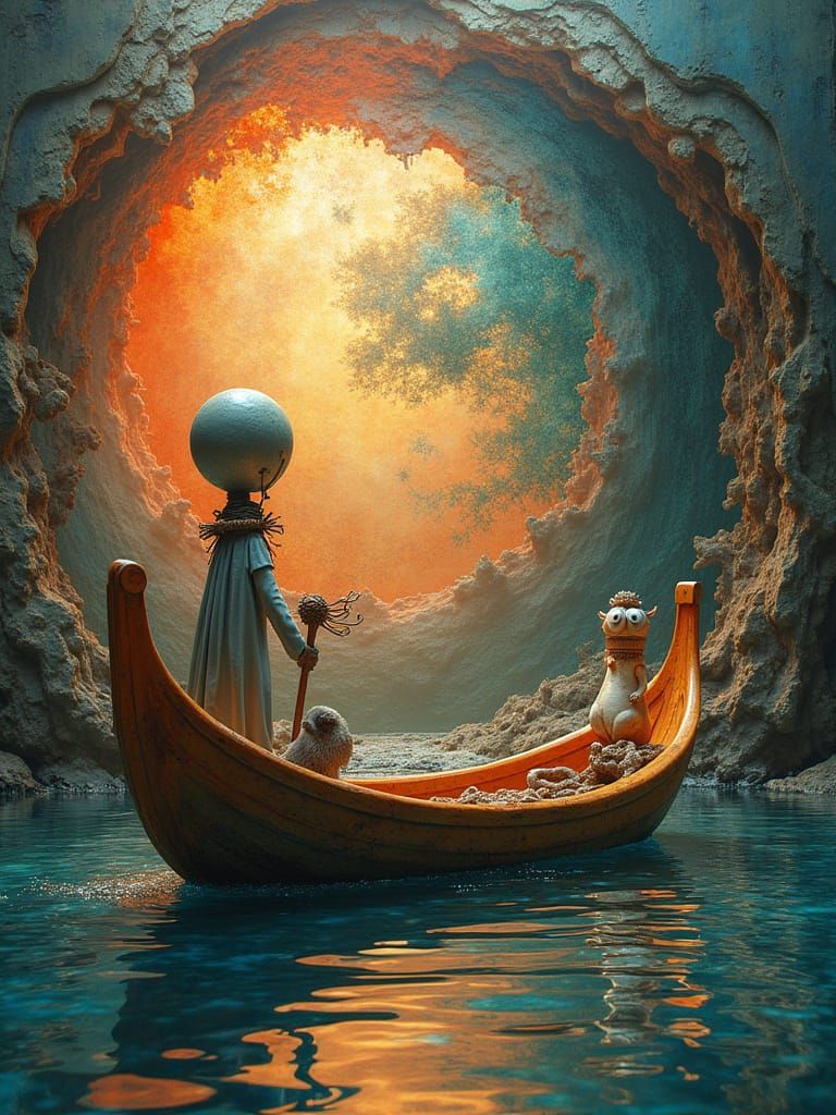 We're Not in a Gondola - 3D Sculptural Collage