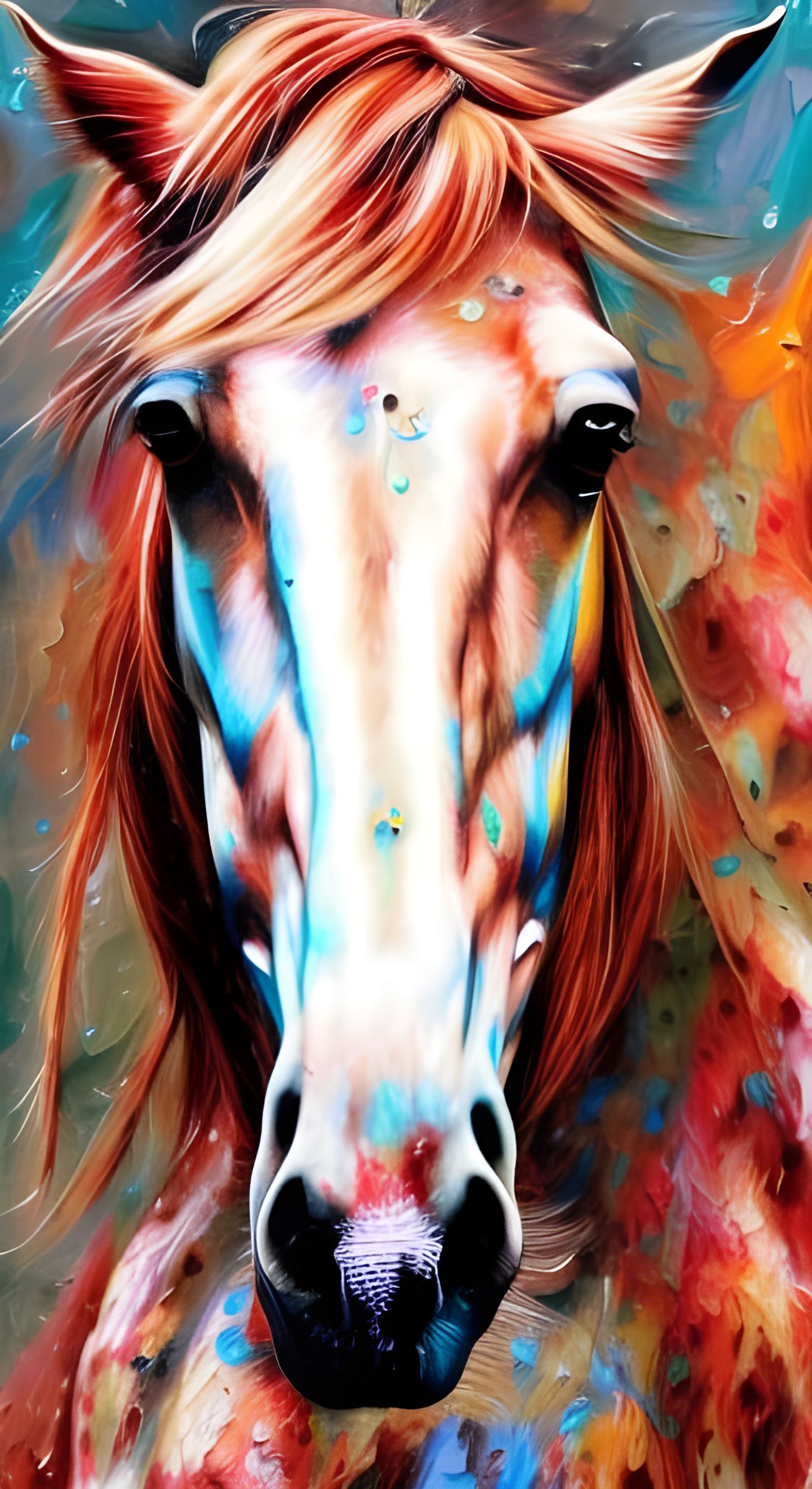 Elegant Appaloosa Horse: Hyperrealistic Oil Painting