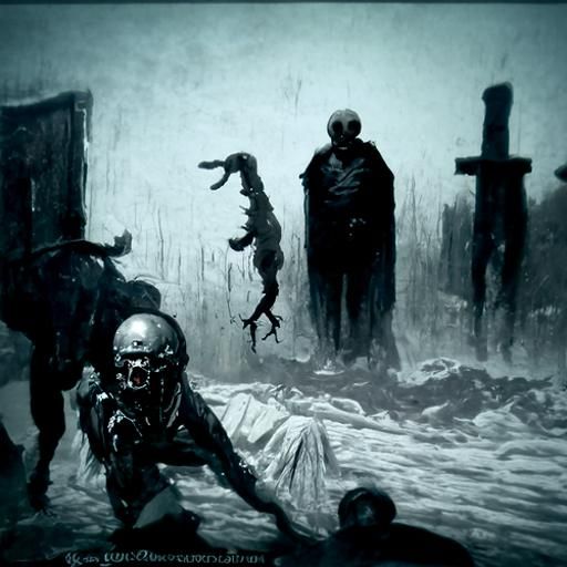 Terrifying Horror Scene in the Style of Gustave Doré