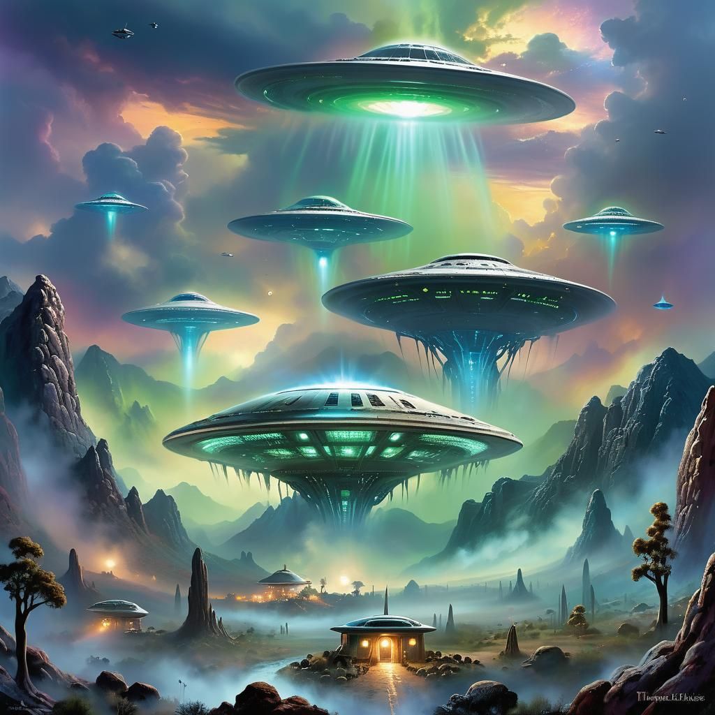 Ethereal Alien Encounter Over Area 51