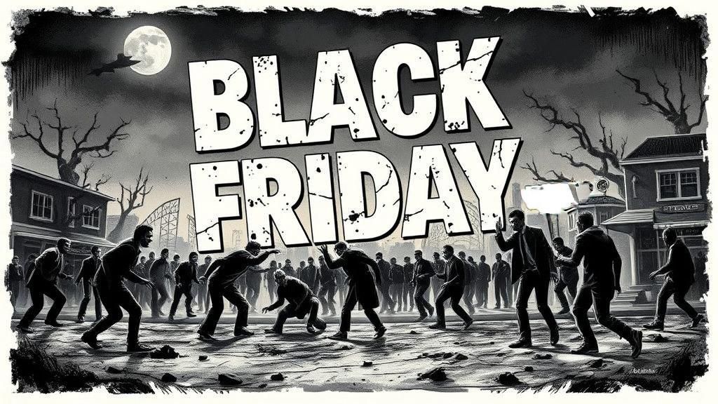 Rockwell Inspired Zombie Black Friday Apocalypse