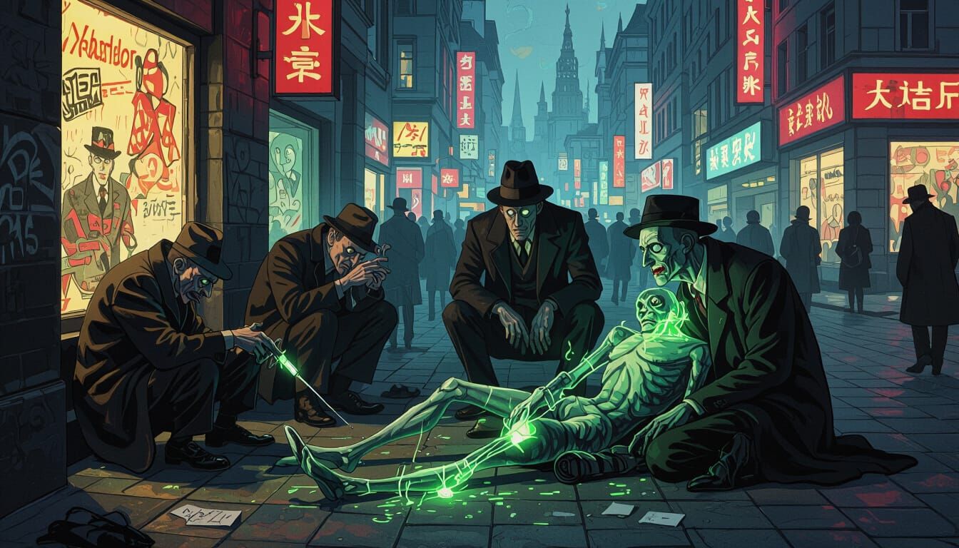 German Expressionist Dada Satire of Urban Decay