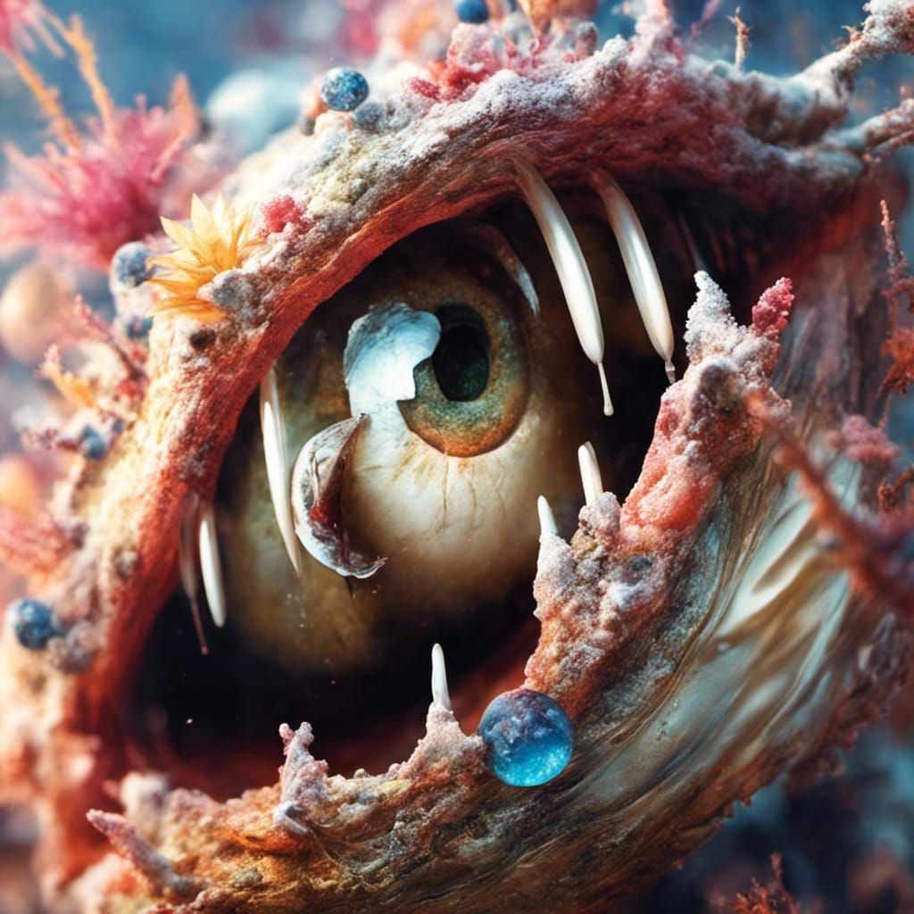 Gothic Girl Emerges from Bioluminescent Portal