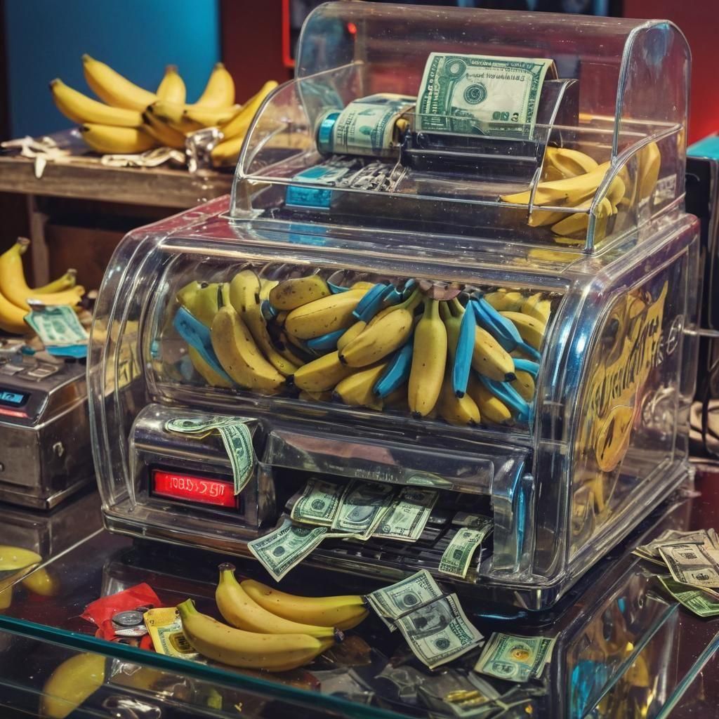 Weird Clear Plastic Can of Bananas Still Life