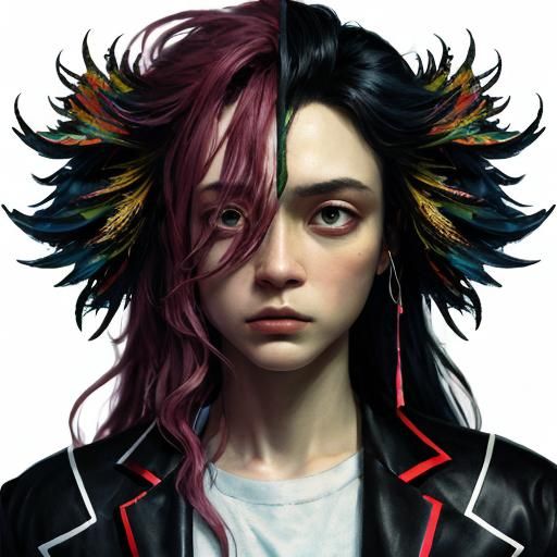 Fractal Leaves in Vivid Oil Painting