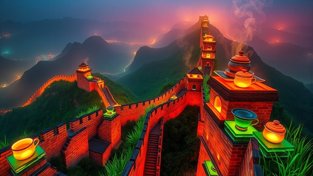 Great Wall of Tea Ware Landscape
